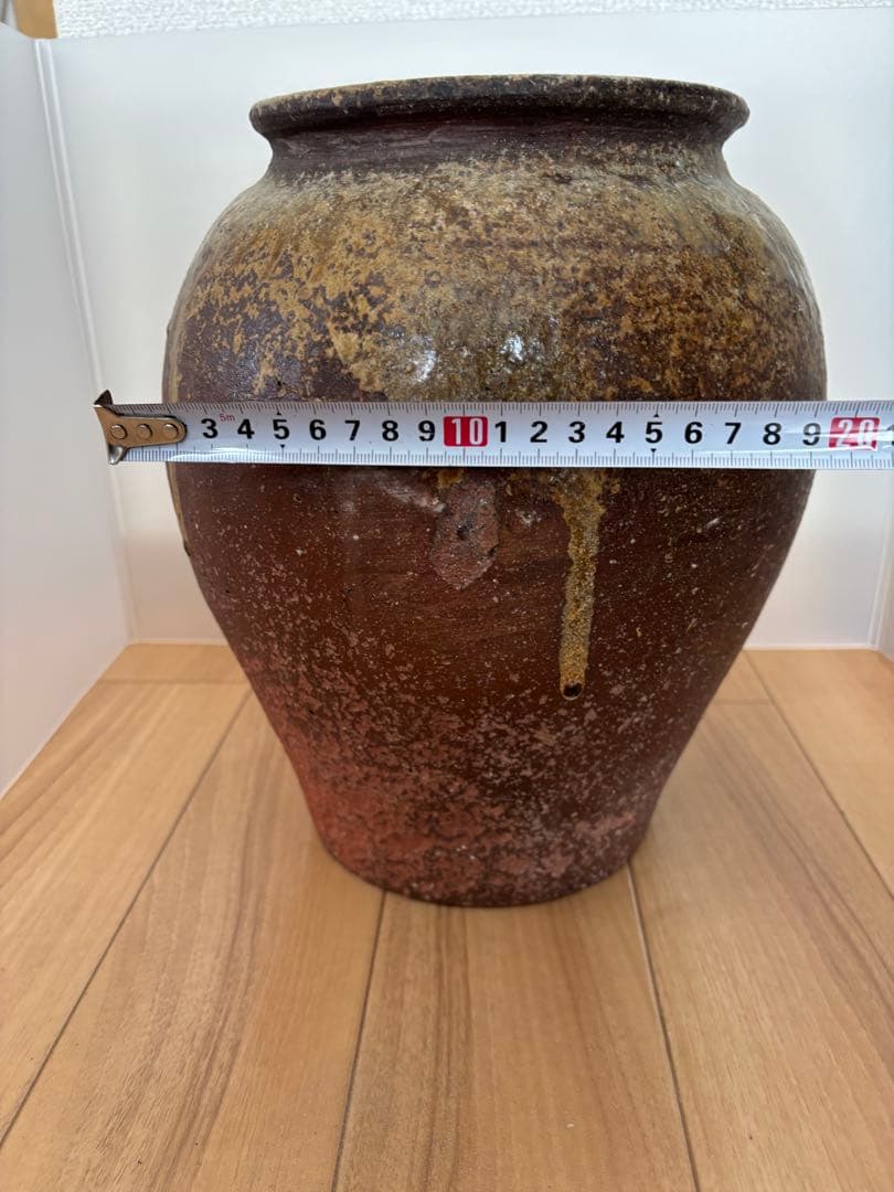 【よし】信楽風 古陶器の壺 高さ28cm 骨董品