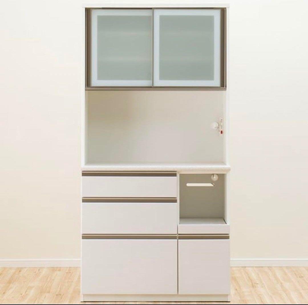 ニトリ　食器棚　100cm幅キッチンボード(アルミナ2)