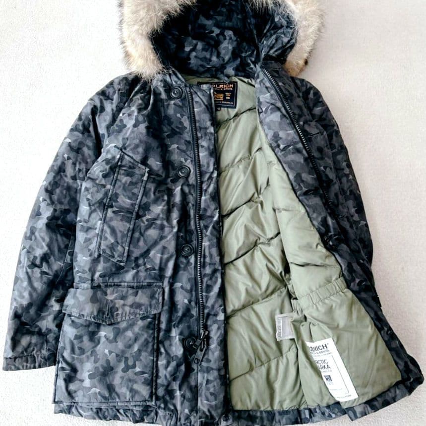 ウールリッチ アークティックパーカー ダウンジャケットカモフラ