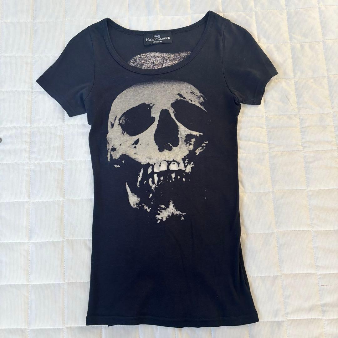 美品スカルベリーチビTシャツ・ブラック　ヒステリックグラマー