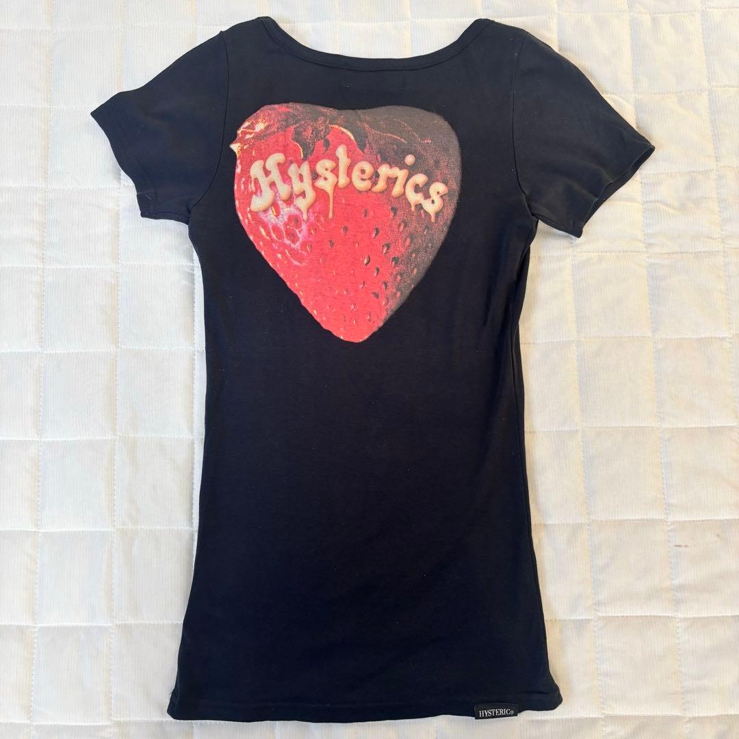 美品スカルベリーチビTシャツ・ブラック　ヒステリックグラマー