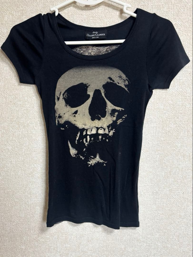 美品スカルベリーチビTシャツ・ブラック　ヒステリックグラマー