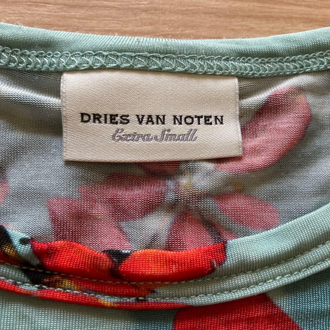 ドリスバンノッテン　ロンT 花柄　青