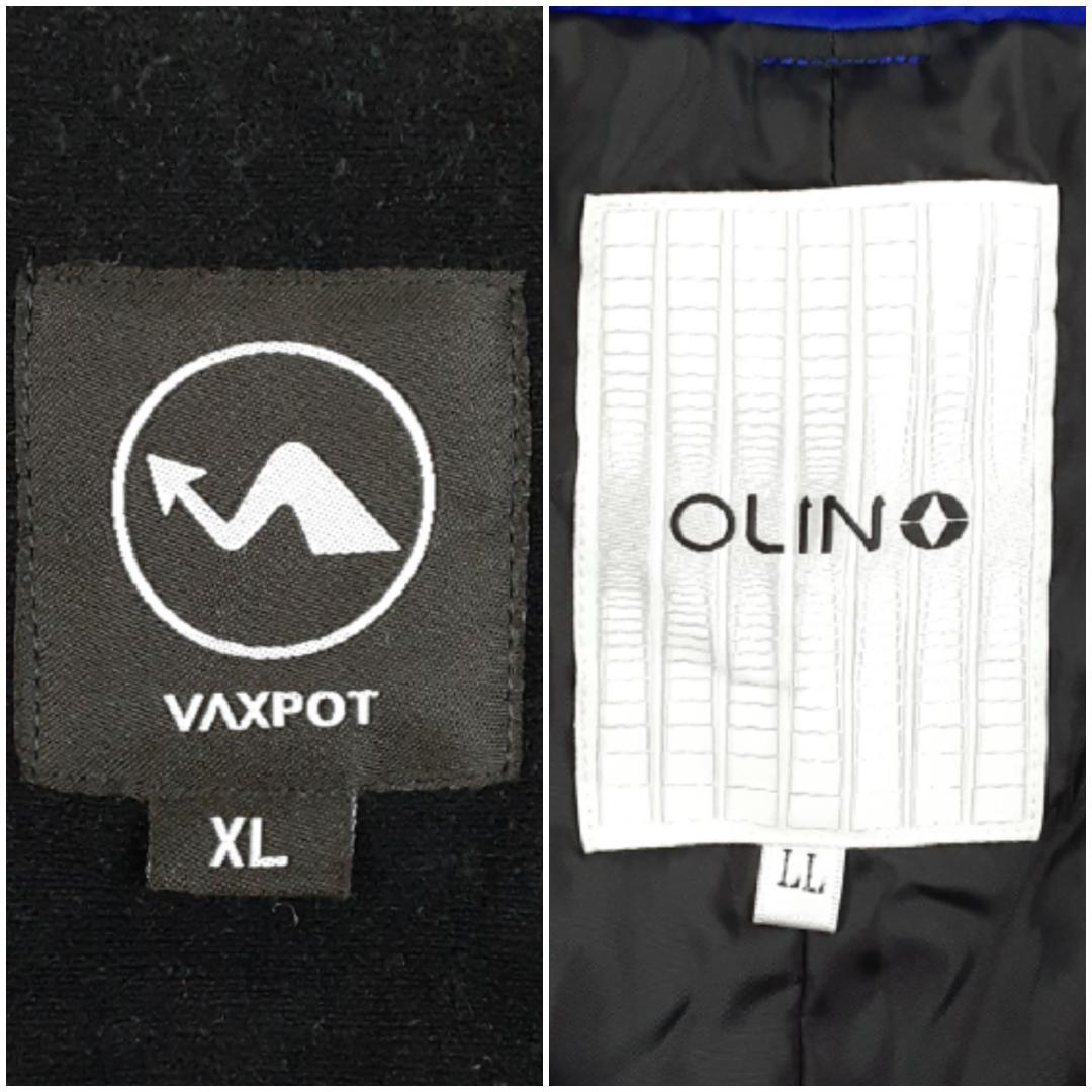 美品◎VAXPOT OLIN スノーウェア上下セット ゴーグル グローブ 黒青
