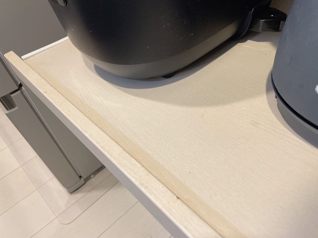 【完成品】LOWYA 食器棚 レンジ台 ホワイトウォッシュ 幅60cm