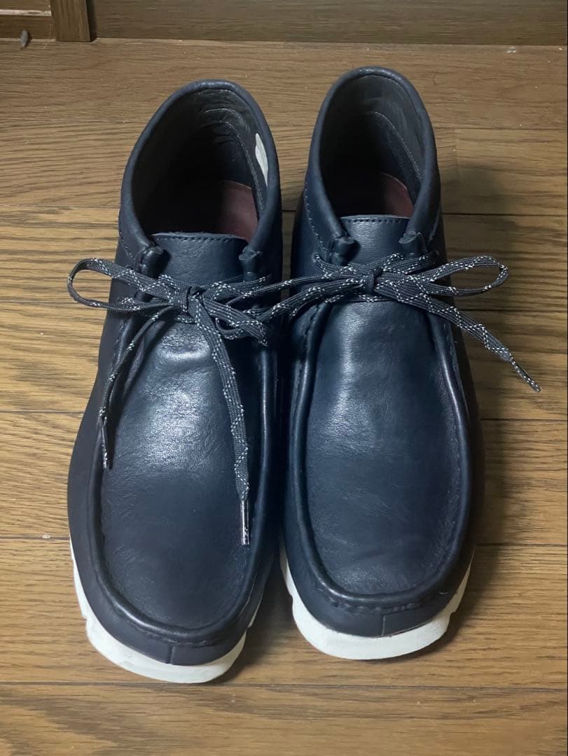 クラークス clarks ワラビーブーツ ゴアテックス 紺 UK8 26,5cm
