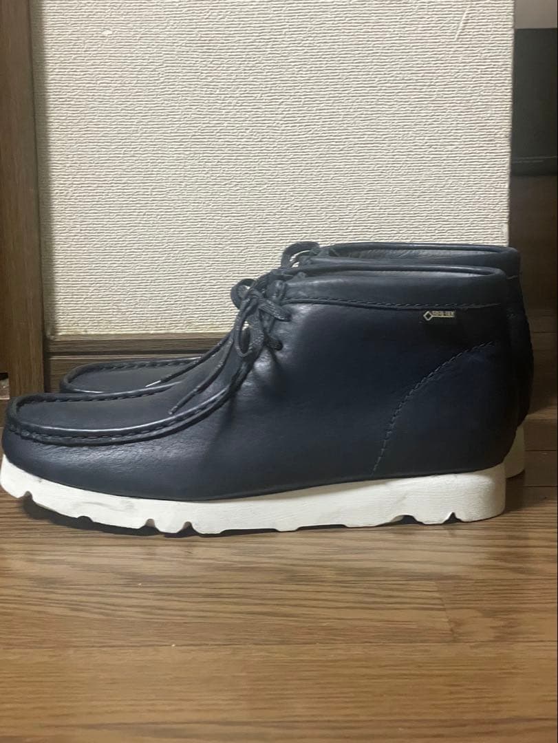 クラークス clarks ワラビーブーツ ゴアテックス 紺 UK8 26,5cm