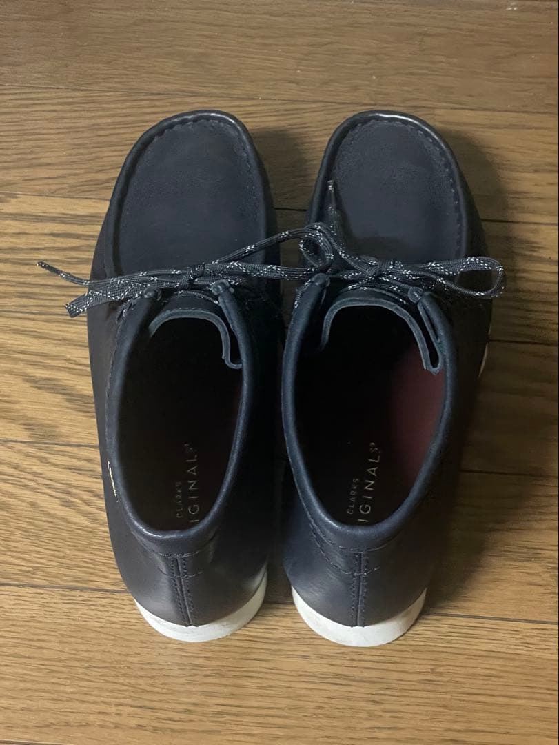 クラークス clarks ワラビーブーツ ゴアテックス 紺 UK8 26,5cm