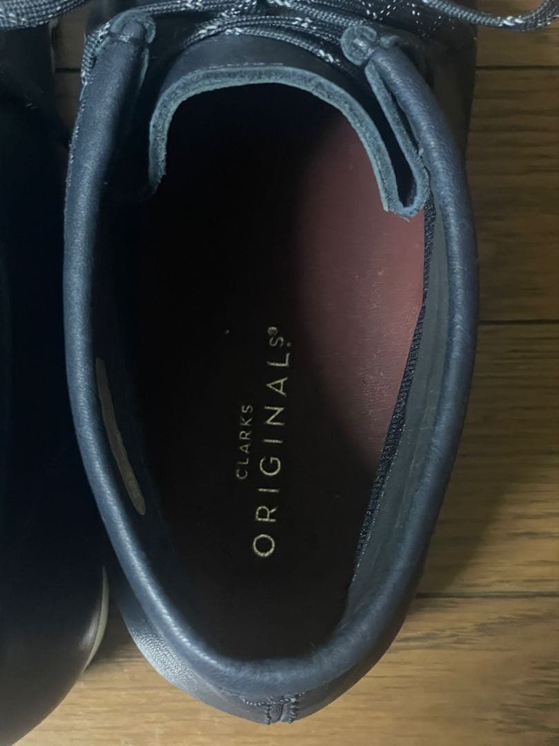 クラークス clarks ワラビーブーツ ゴアテックス 紺 UK8 26,5cm