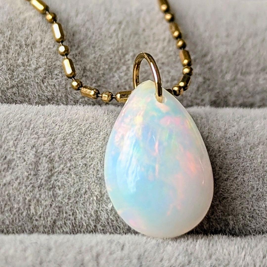 ♢ruela♪♢K18 ホワイトオパール3.15ct ペンダントトップ