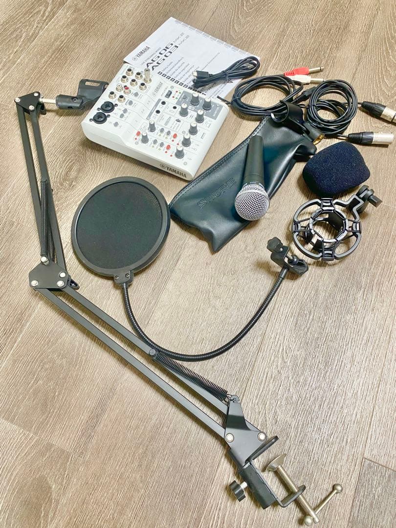 YAMAHA AG06 MK2配信フルセット｜SHUREマイク・スタンドなど付属