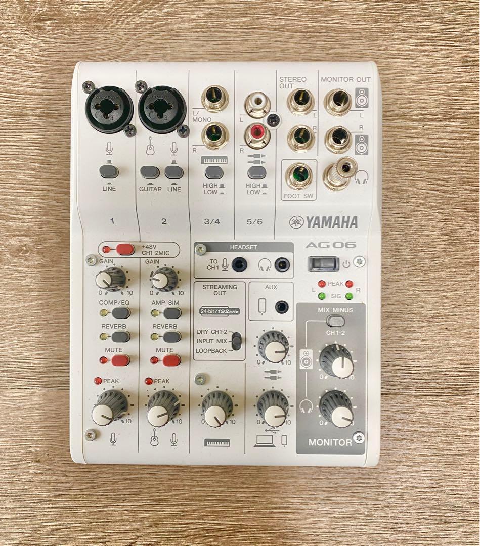 YAMAHA AG06 MK2配信フルセット｜SHUREマイク・スタンドなど付属