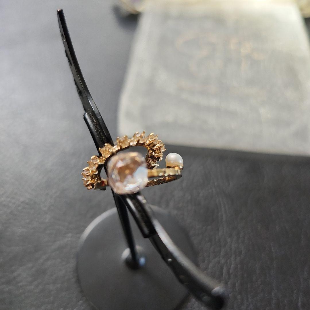 Junco Paris ＊美品イヤーカフ＊ラインストーン×ベビーパール