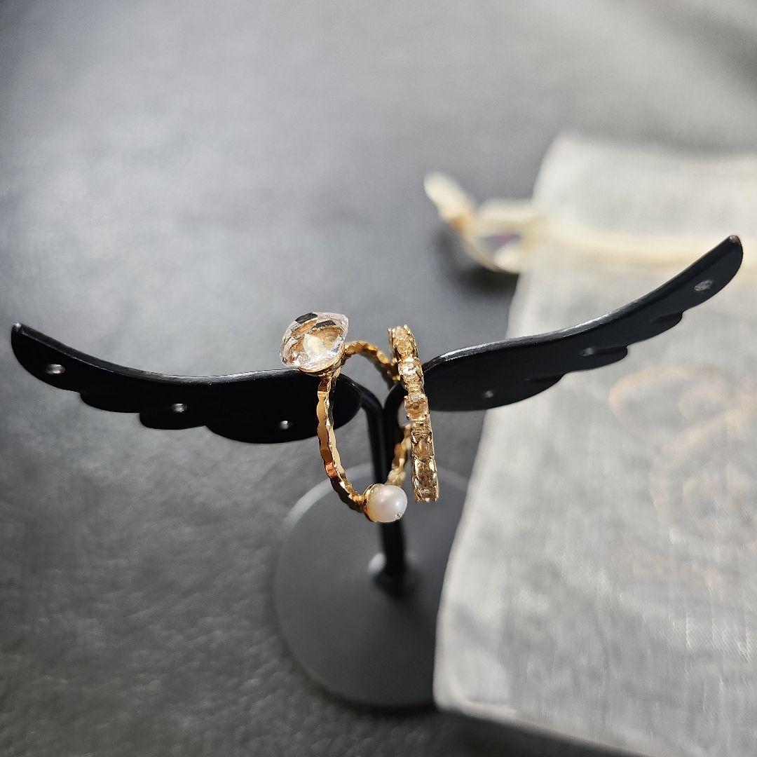 Junco Paris ＊美品イヤーカフ＊ラインストーン×ベビーパール