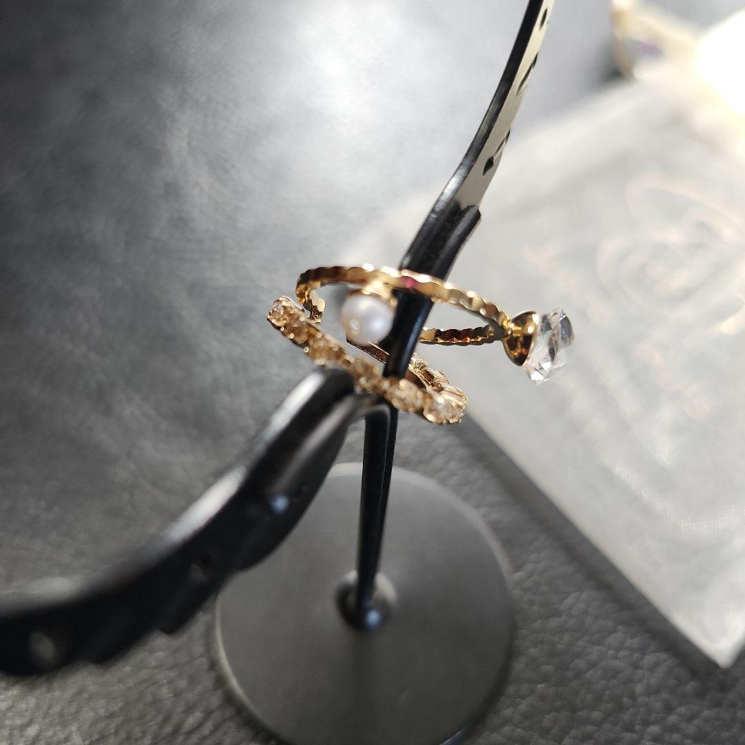 Junco Paris ＊美品イヤーカフ＊ラインストーン×ベビーパール