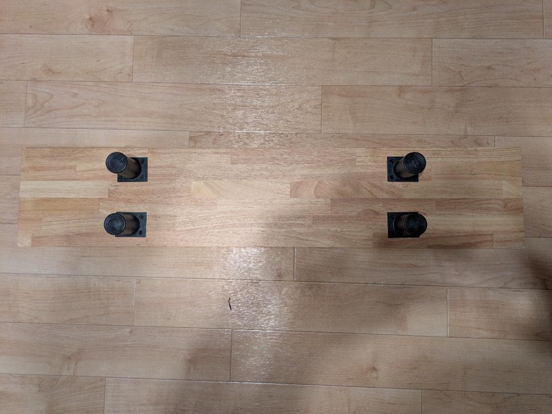 デスクシェルフ モニター台 ゴム集成材 100cm×20cm×約10cm