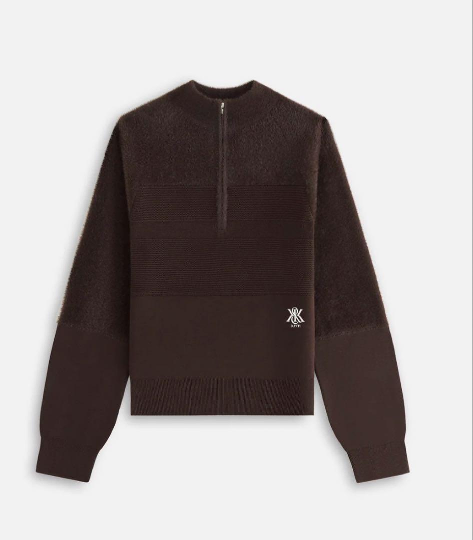 Kith レディース プレスリー ブロックド モヘア ジップ セーター