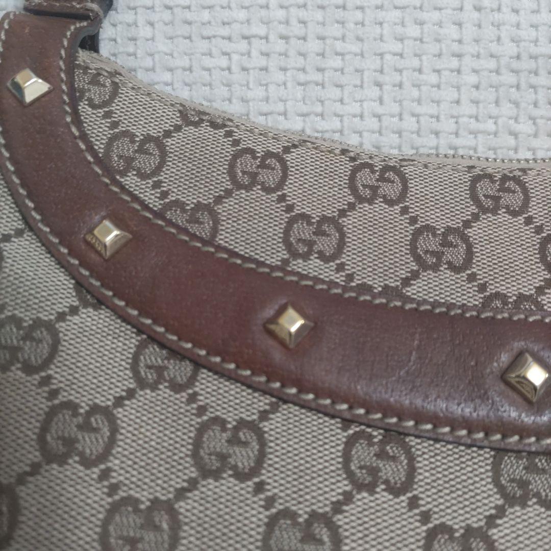 GUCCI GGパターン ハンドバッグ バンブーハンドル