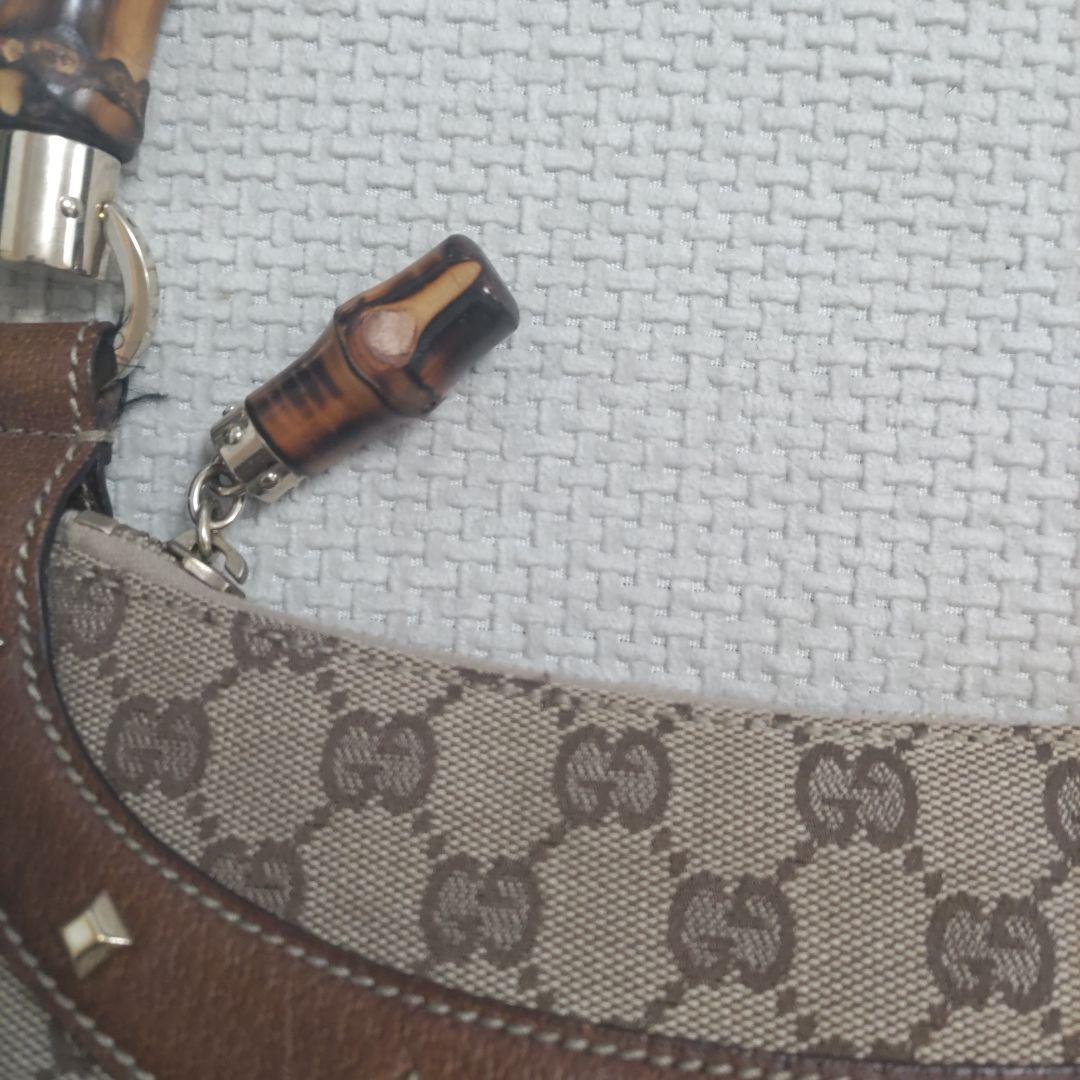 GUCCI GGパターン ハンドバッグ バンブーハンドル