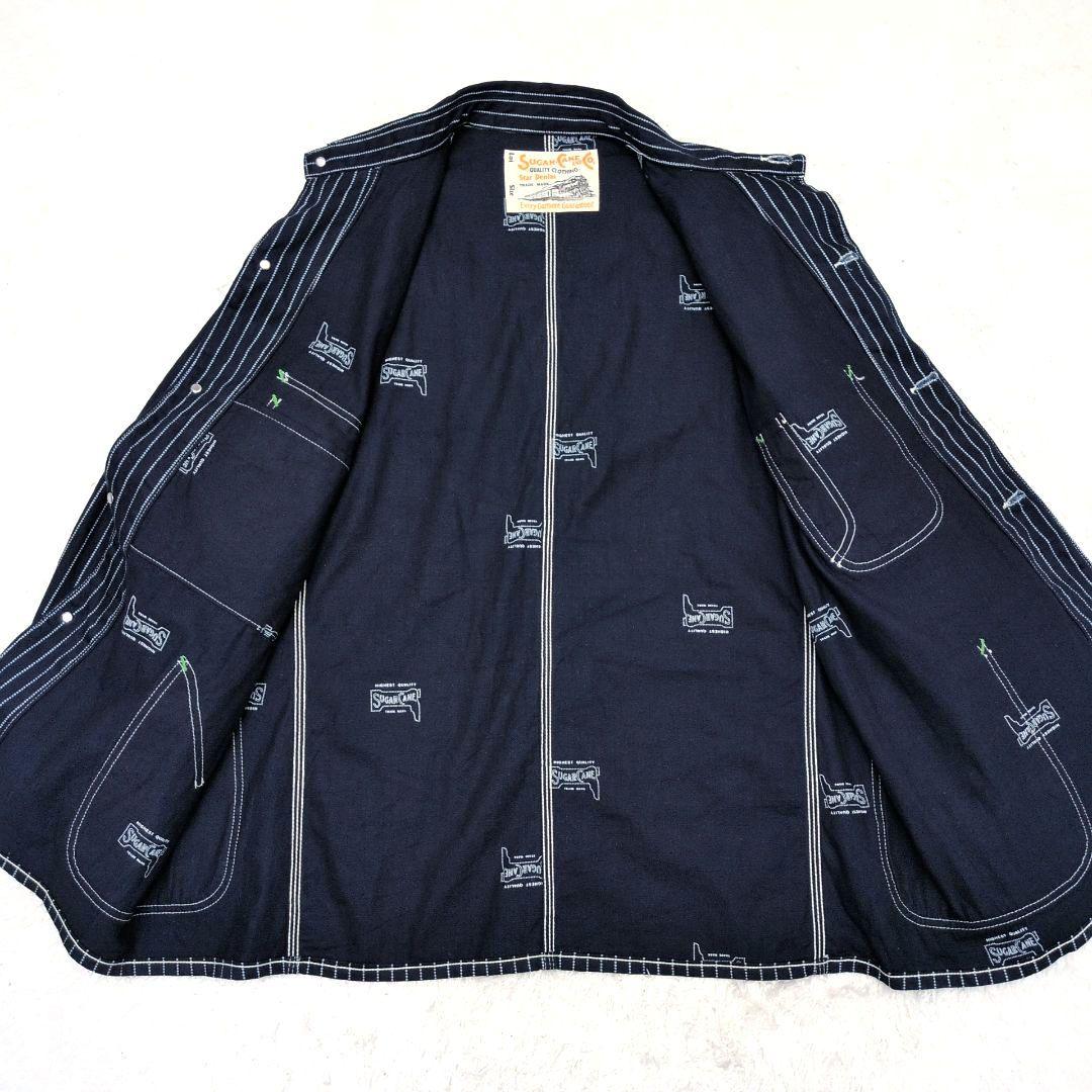 【新品同様】シュガーケーン　SC15658　ウォバッシュストライプ　ワークコート