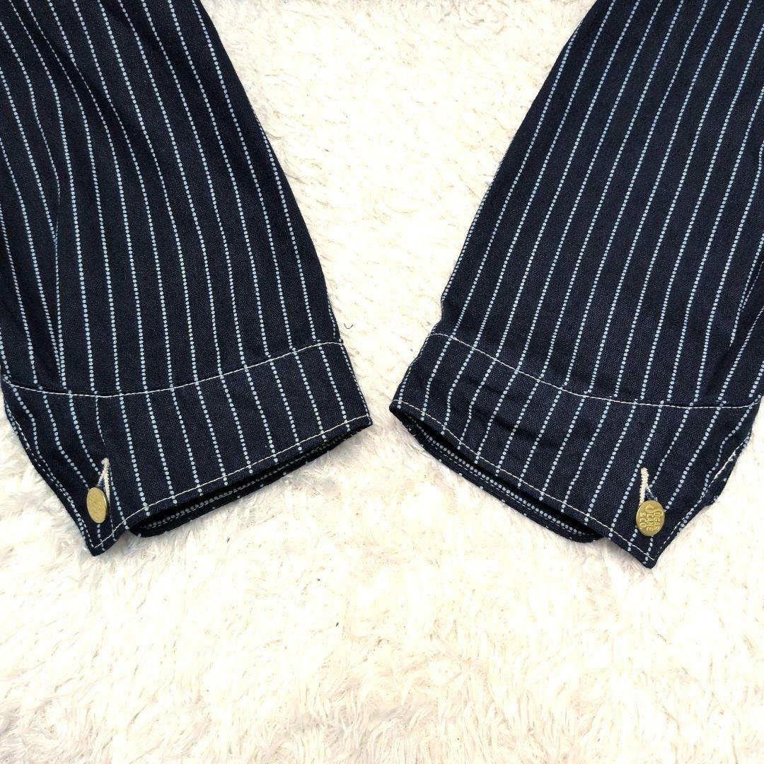 【新品同様】シュガーケーン　SC15658　ウォバッシュストライプ　ワークコート