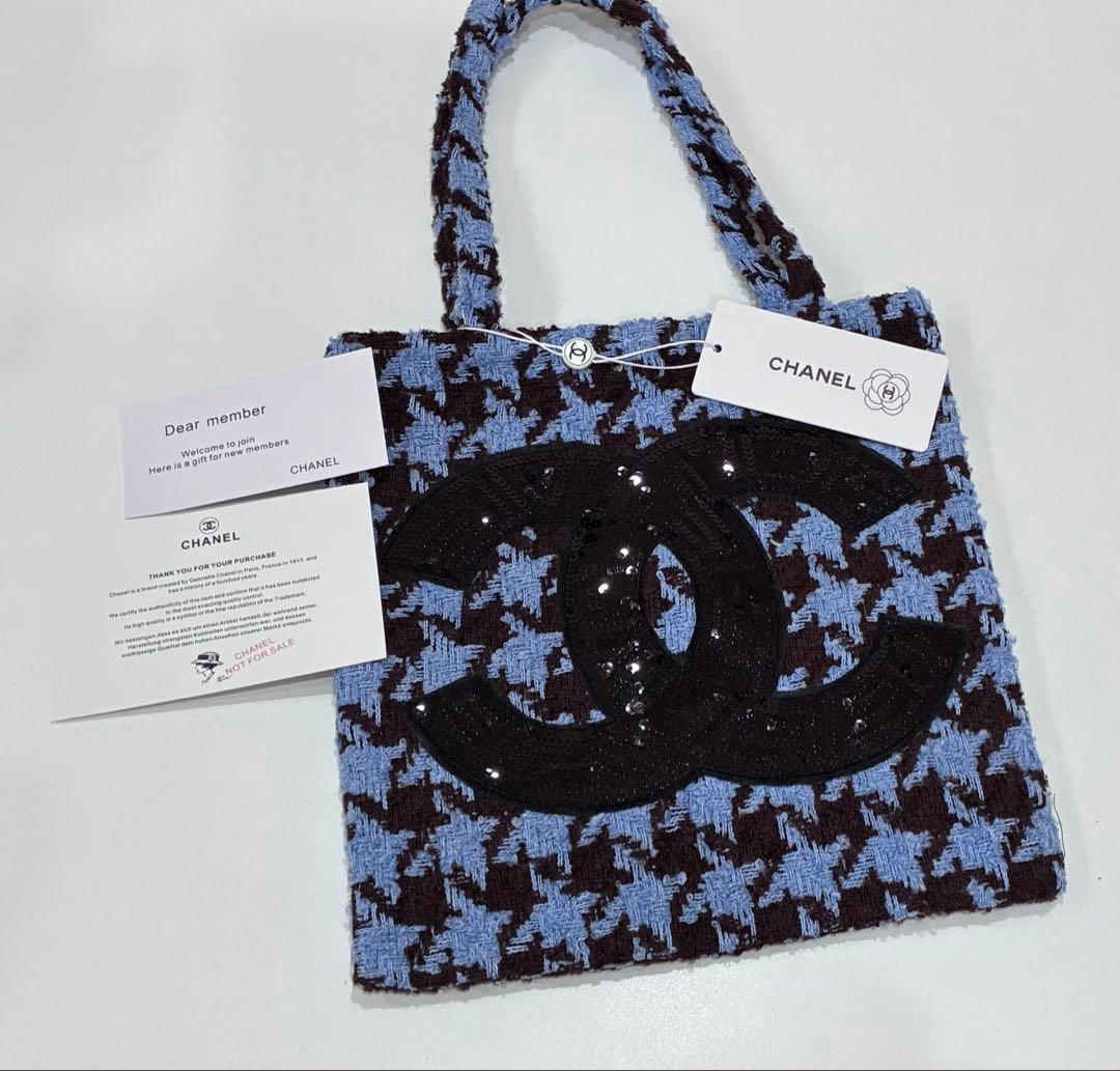 CHANEL ビッグココ　トートバッグ　シャネルノベルティ　ニット　ハンドバッグ