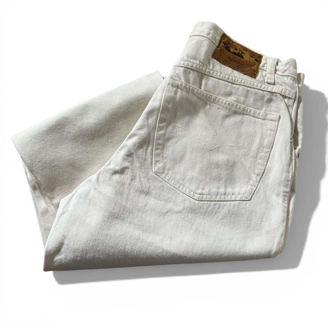 激レア 90s Anchor Blue バギーパンツ デニム W36 極太 白