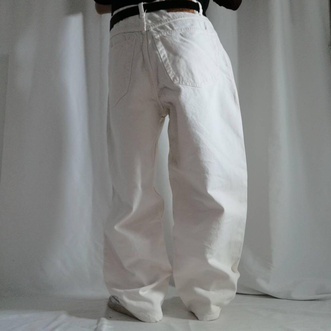 激レア 90s Anchor Blue バギーパンツ デニム W36 極太 白