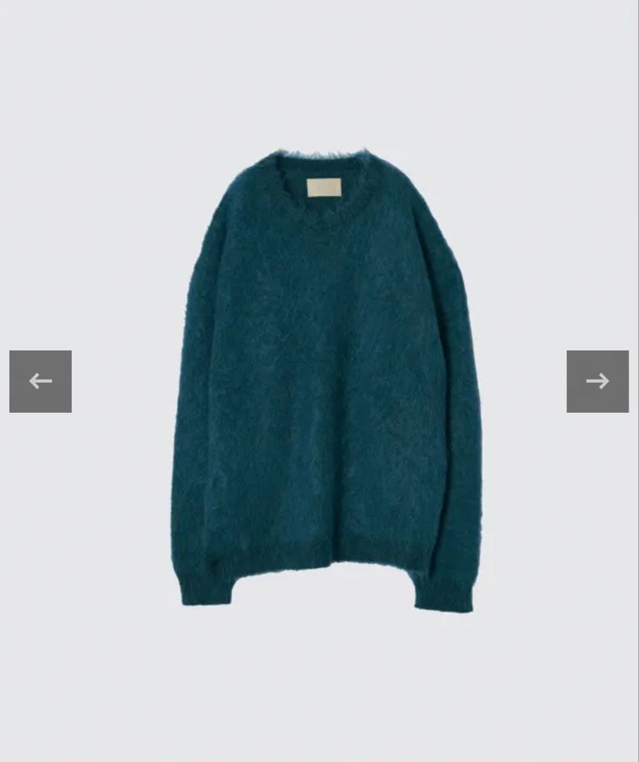 トップス YOKE 24AW BRUSHED MOHAIR SWEATER PEACOCK