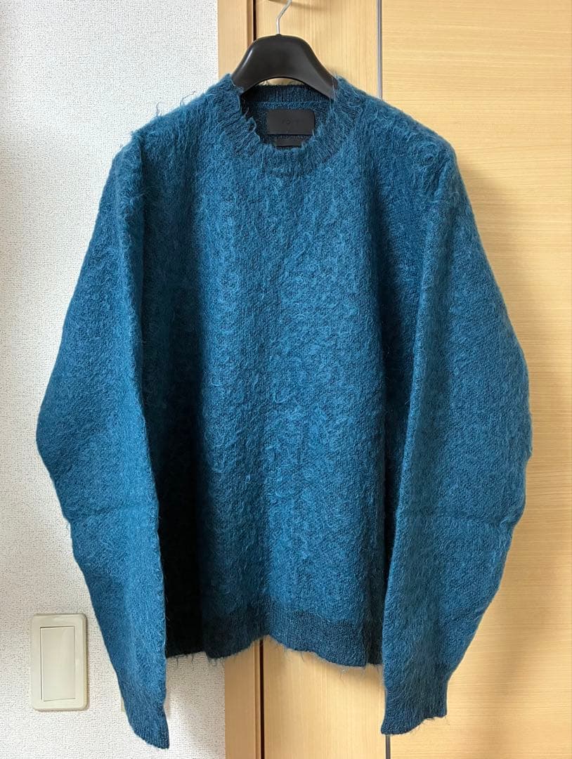トップス YOKE 24AW BRUSHED MOHAIR SWEATER PEACOCK