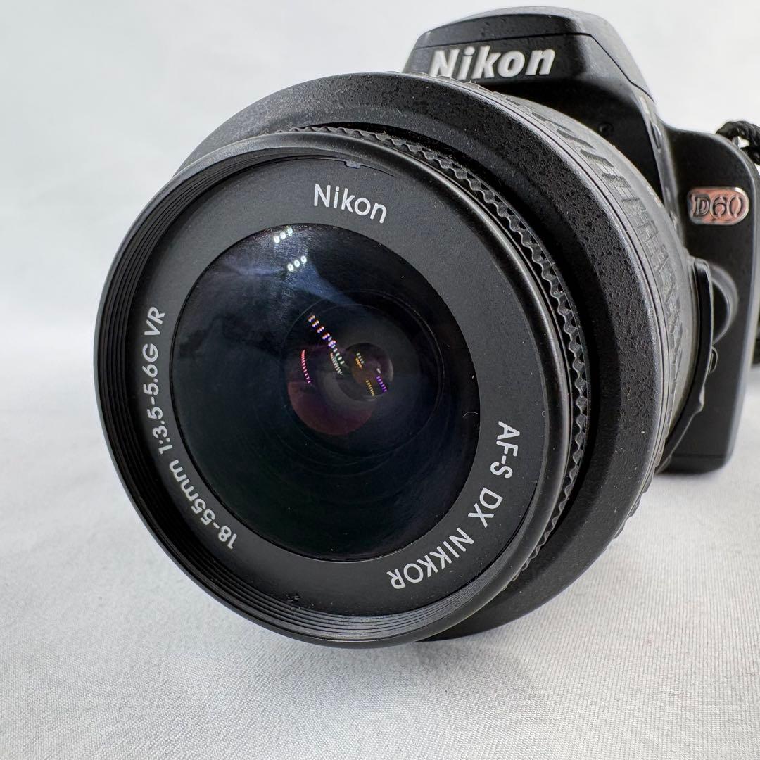 Nikon ニコン デジタル一眼レフカメラ D60 レンズストラップ付き