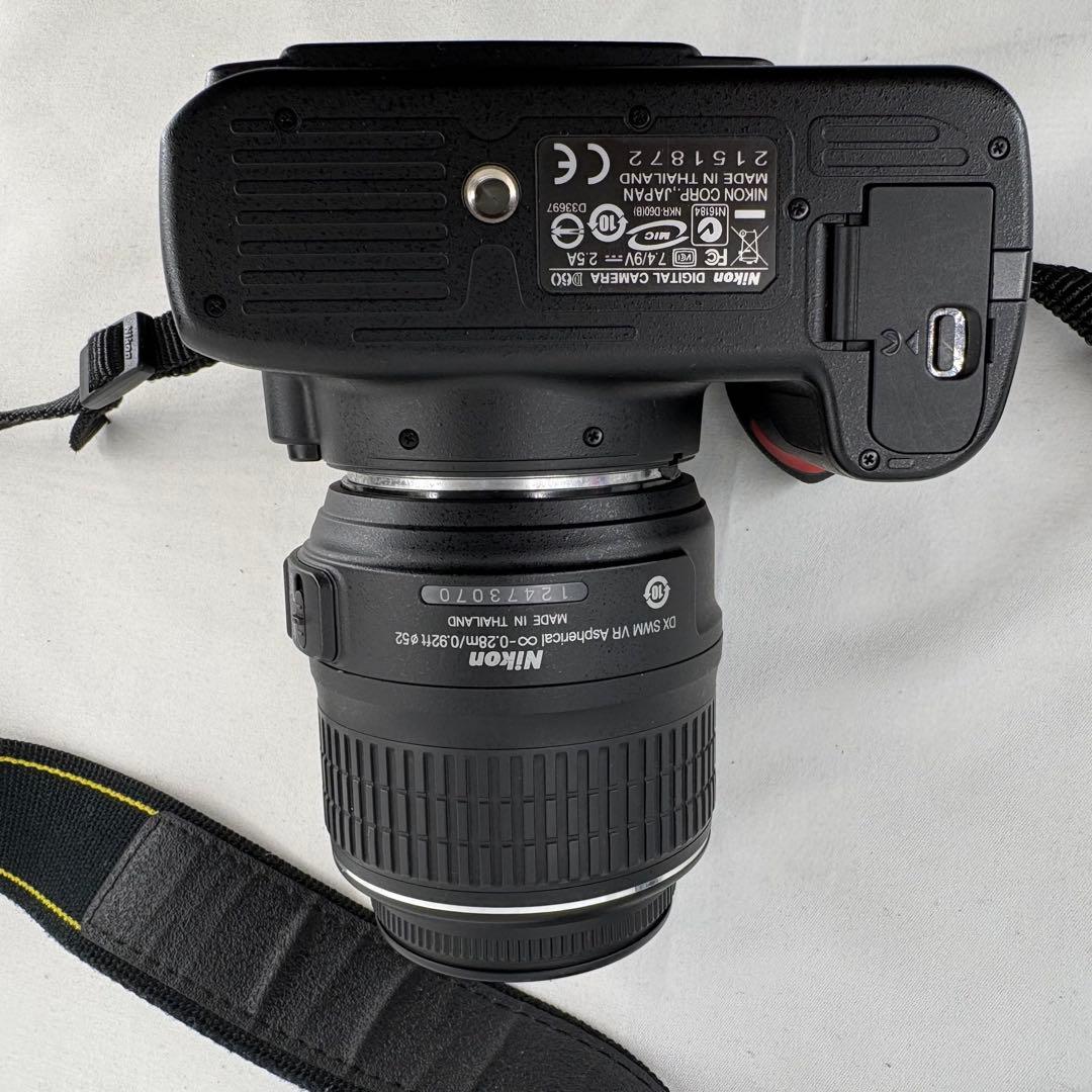 Nikon ニコン デジタル一眼レフカメラ D60 レンズストラップ付き