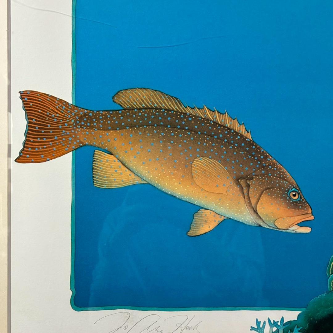 ジョアン・フック「ウポル島」シルクスクリーン 大作 直筆サイン入り マリンアート