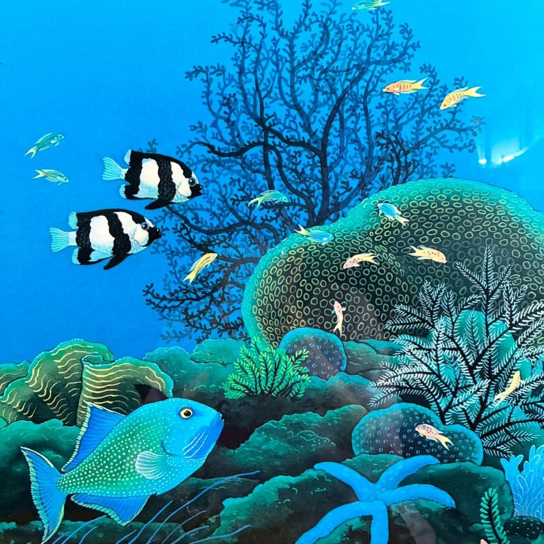 ジョアン・フック「ウポル島」シルクスクリーン 大作 直筆サイン入り マリンアート