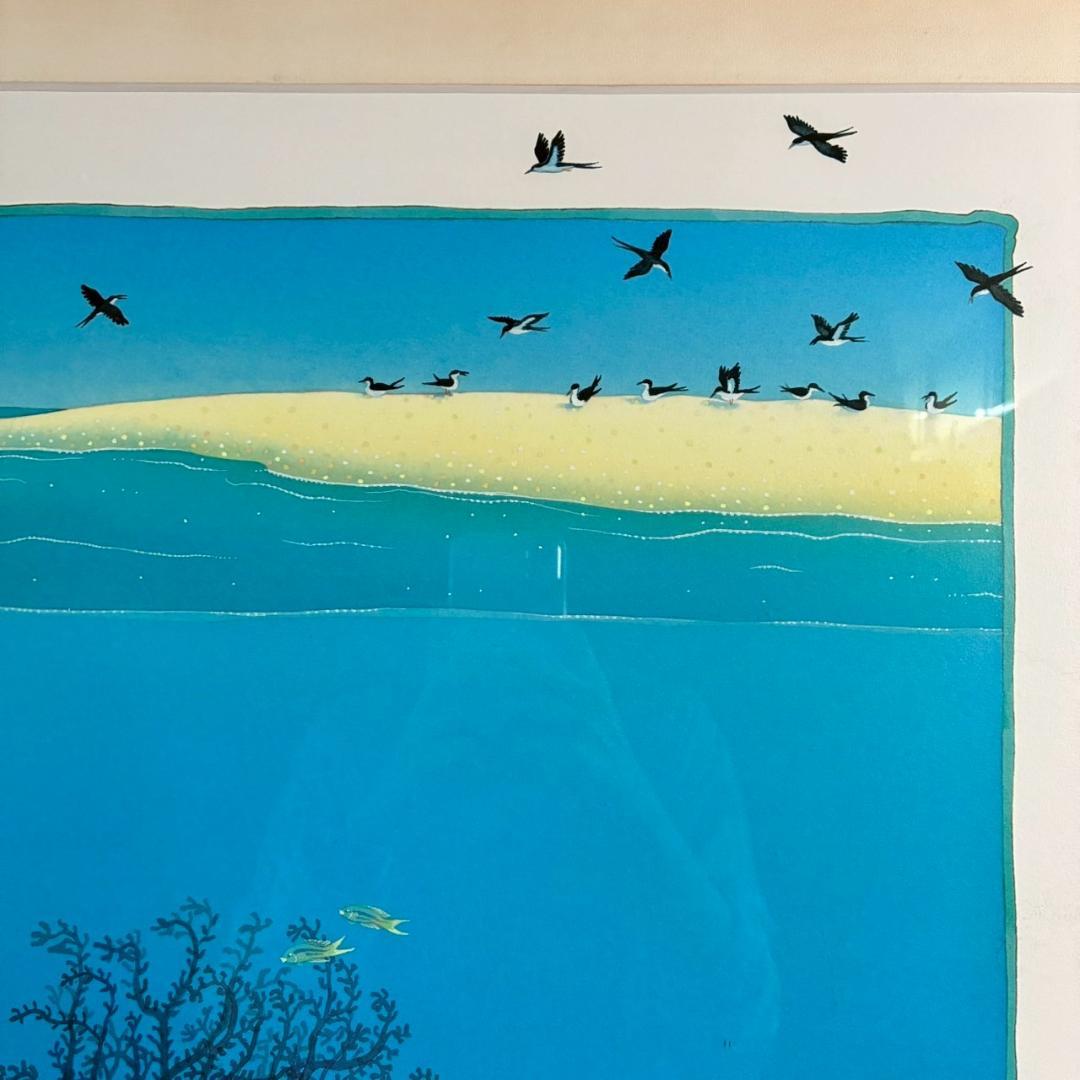 ジョアン・フック「ウポル島」シルクスクリーン 大作 直筆サイン入り マリンアート