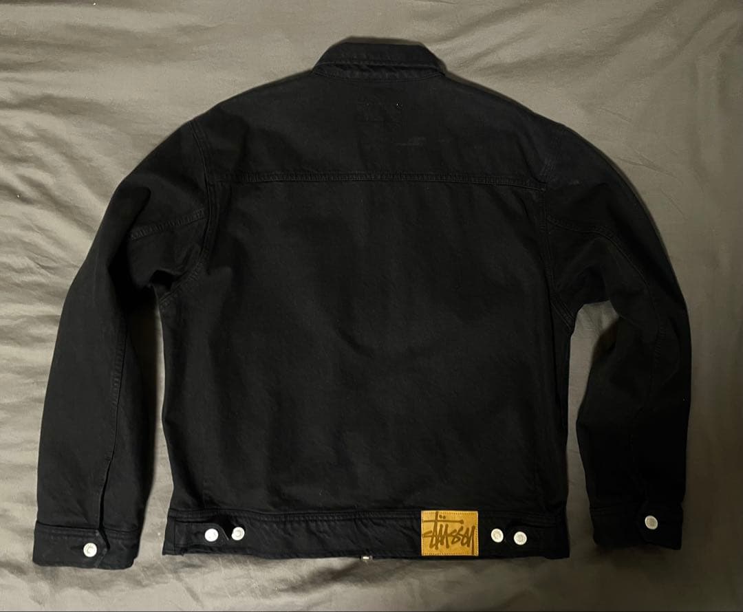 ジャケット・アウター stussy OVERDYED ZIP WORK JACKET BLACK M