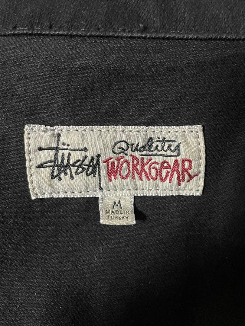 ジャケット・アウター stussy OVERDYED ZIP WORK JACKET BLACK M