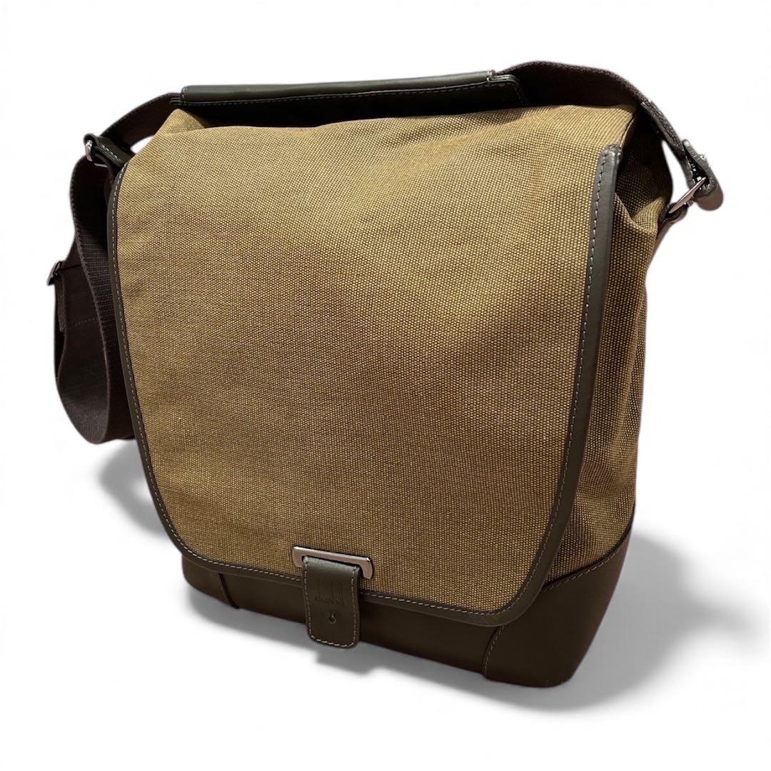 未使用 ダンヒル メッセンジャーバッグ A4 希少 レインカバー付 茶