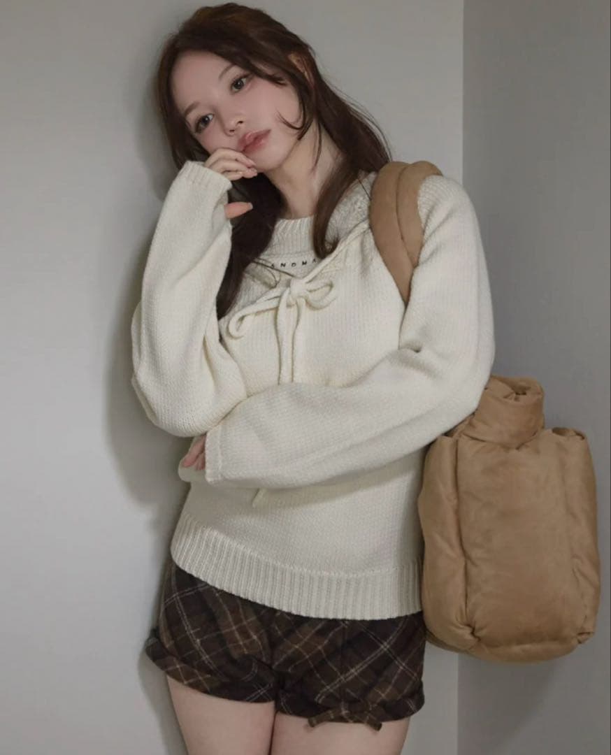 パンツ Ribbon check mini pants