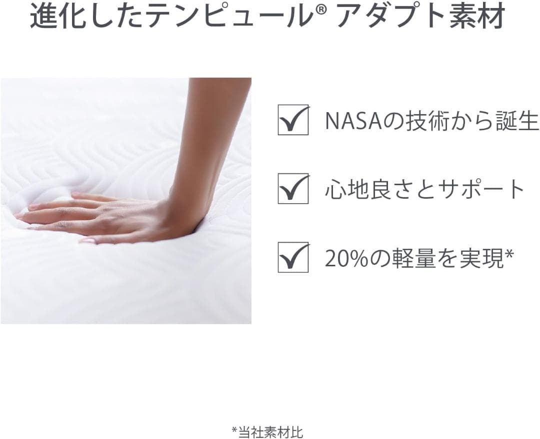 【未使用品】テンピュール イーズ フトン 折りたたみマットレス（シングルサイズ）