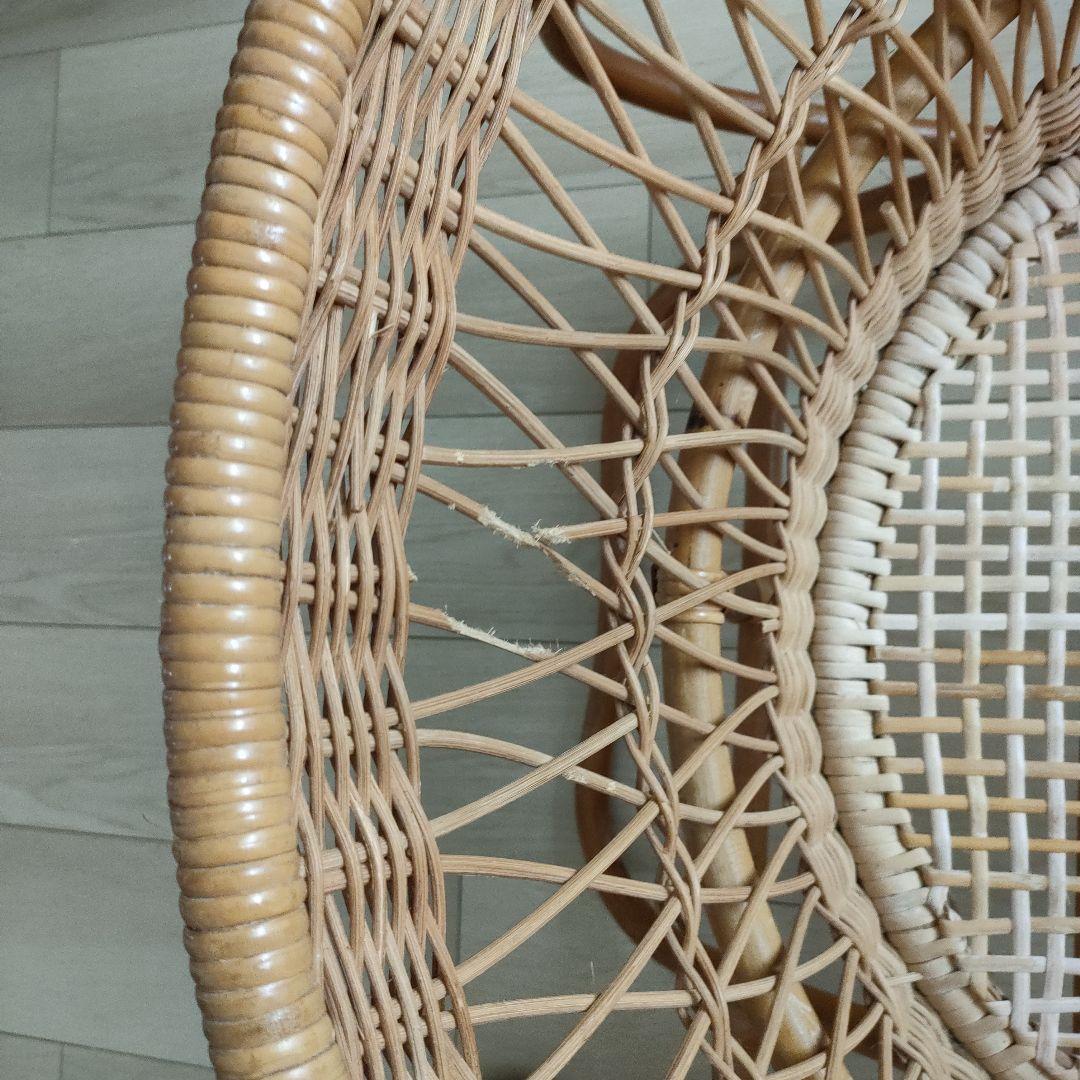 ベビーベッド　ゆりかご　ベビーバスケット　ラタン素材　ナチュラル　ヴィンテージ