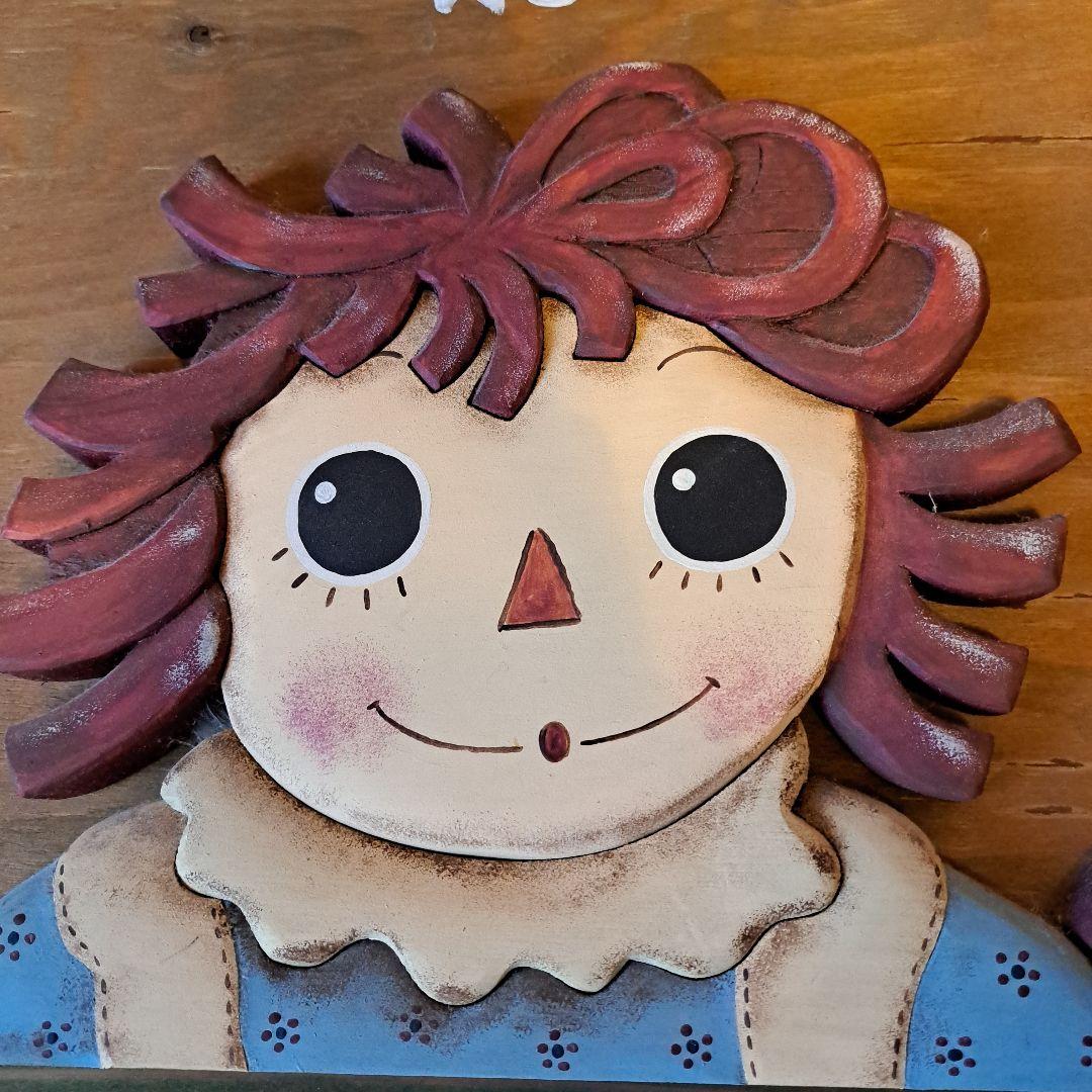 カントリー雑貨 ウエルカムボード 一点物 ラガディアン＆アンディ