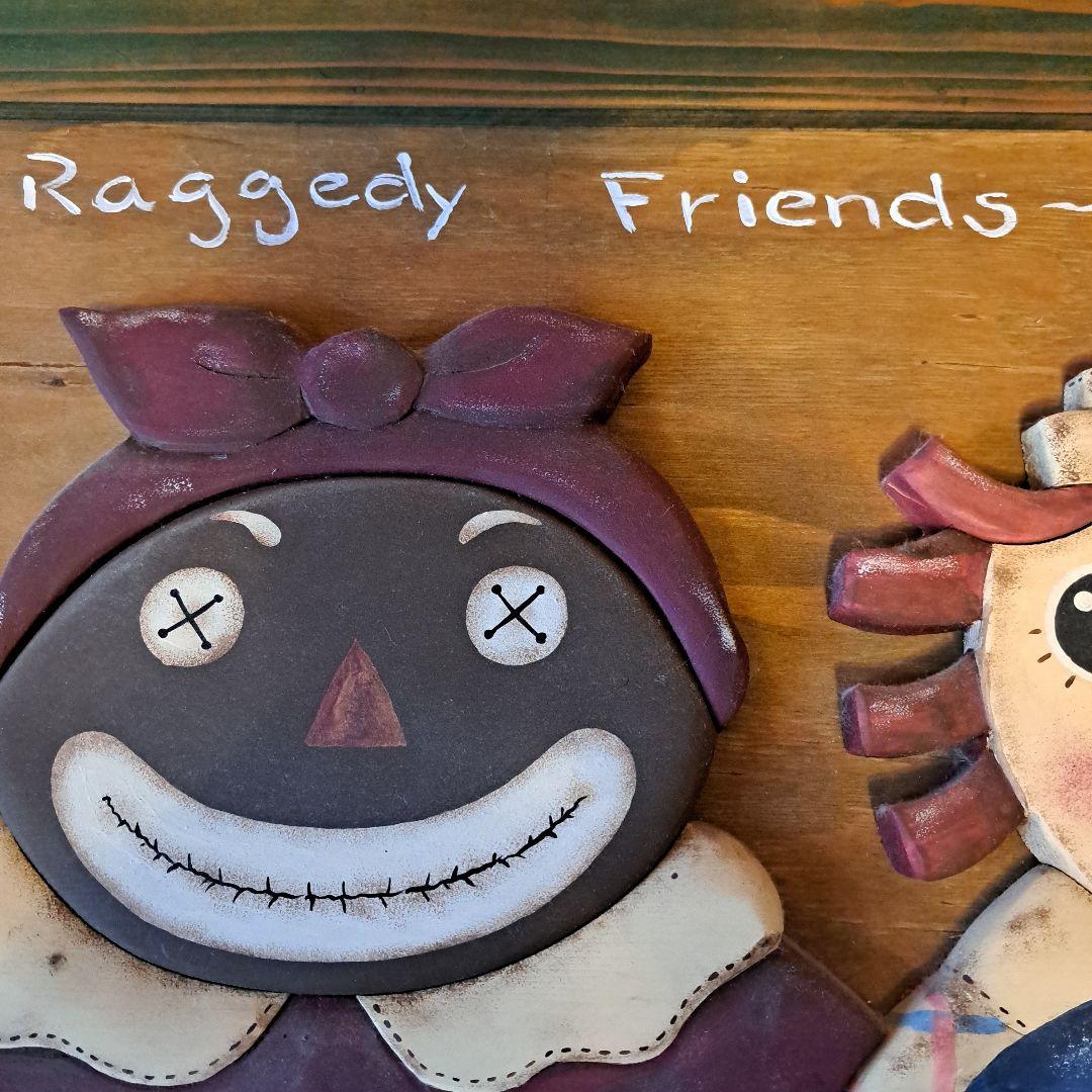 カントリー雑貨 ウエルカムボード 一点物 ラガディアン＆アンディ