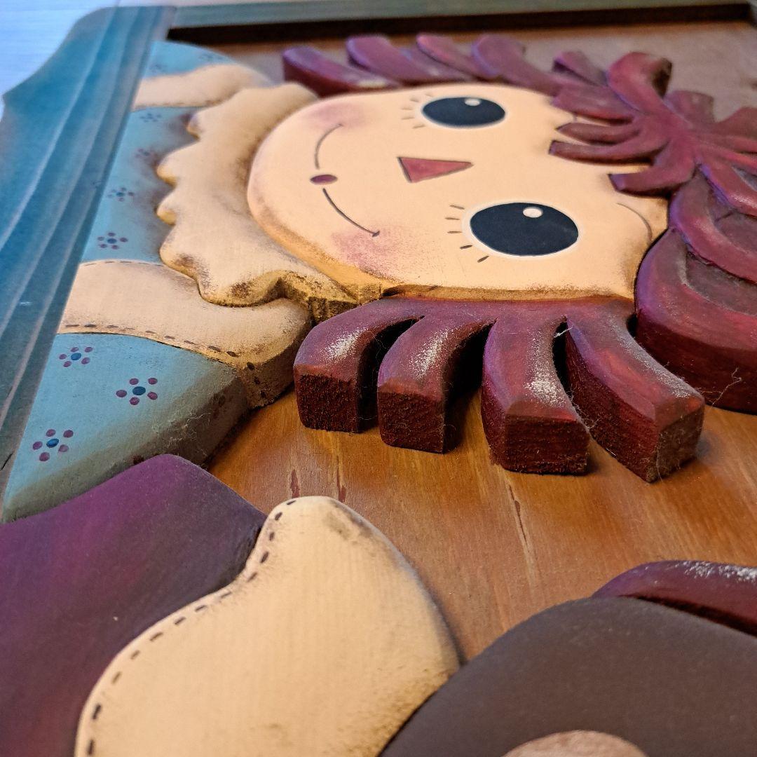 カントリー雑貨 ウエルカムボード 一点物 ラガディアン＆アンディ