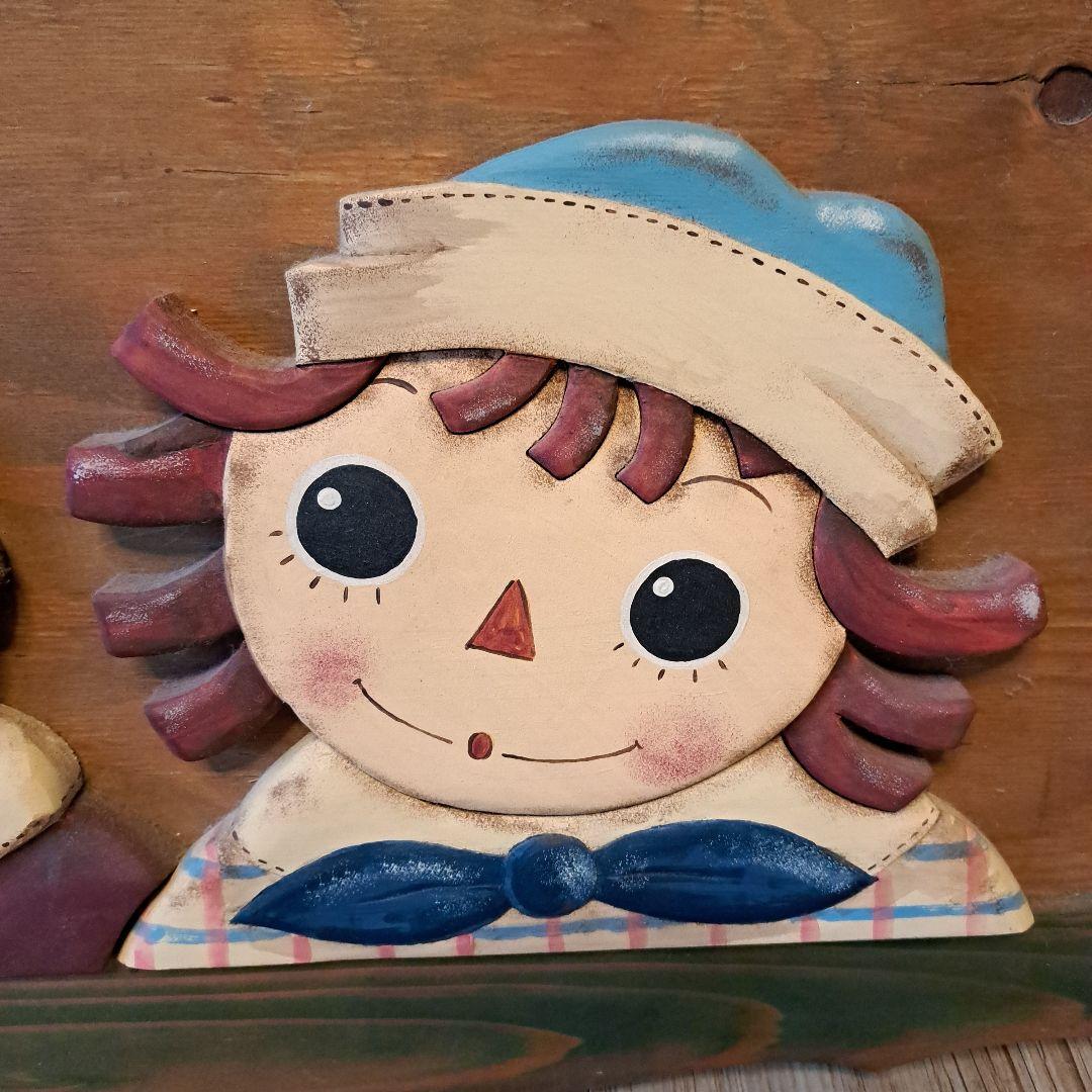 カントリー雑貨 ウエルカムボード 一点物 ラガディアン＆アンディ