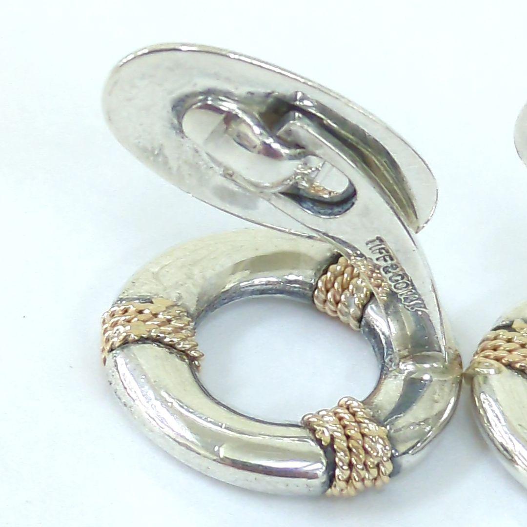 ティファニー サークル カフリンクス シルバー 14Kコンビ ヴィンテージ