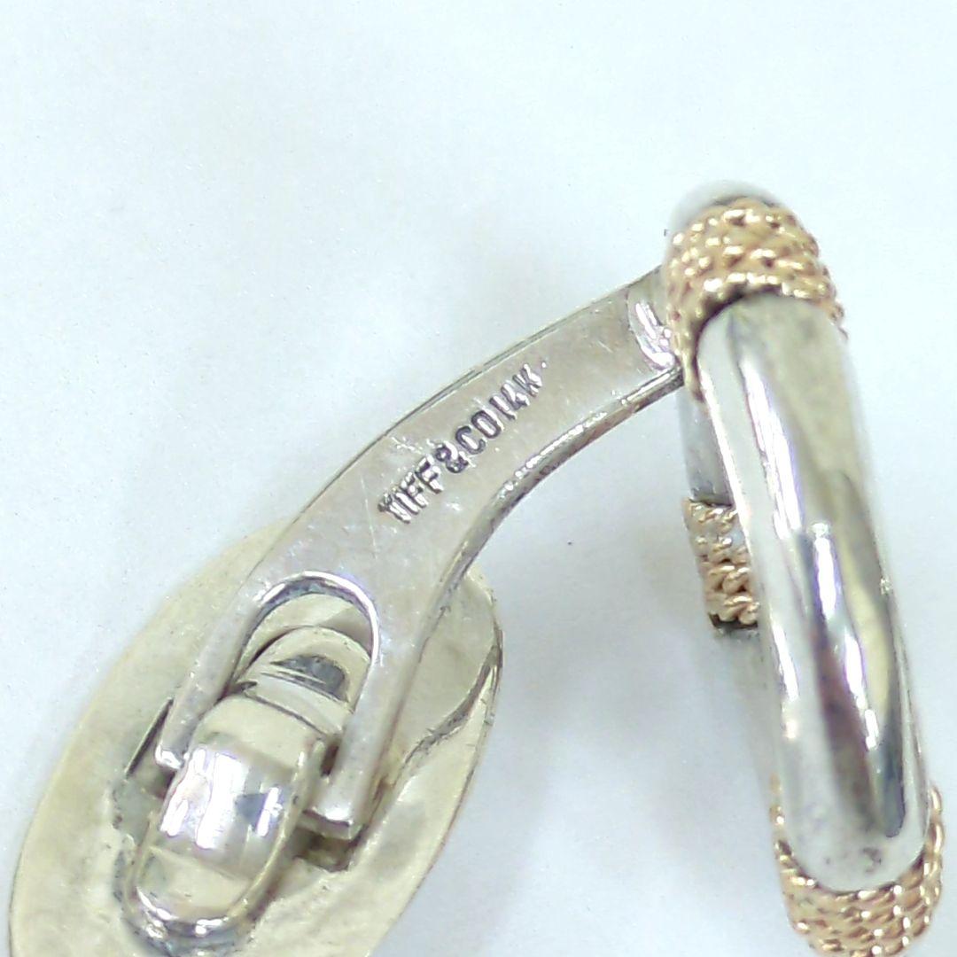 ティファニー サークル カフリンクス シルバー 14Kコンビ ヴィンテージ