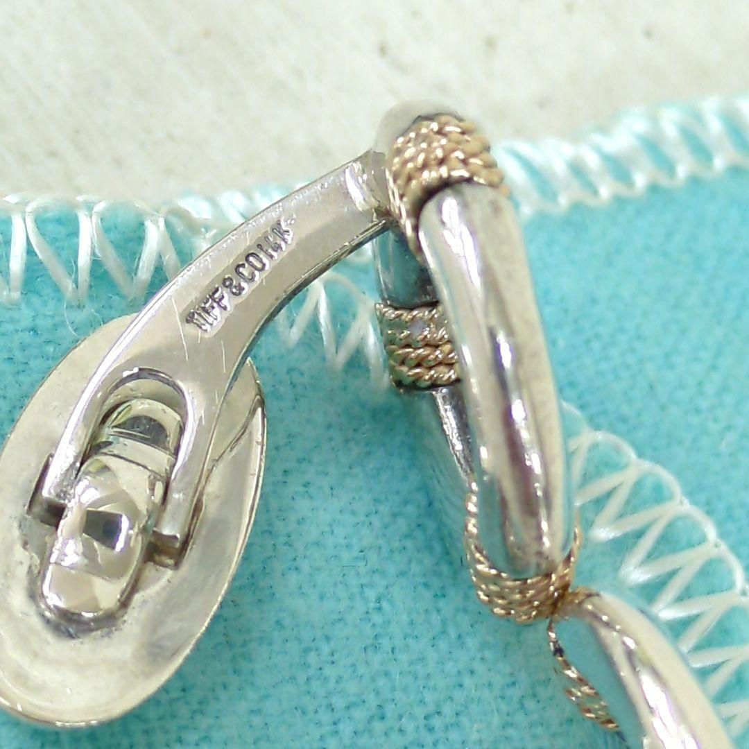 ティファニー サークル カフリンクス シルバー 14Kコンビ ヴィンテージ