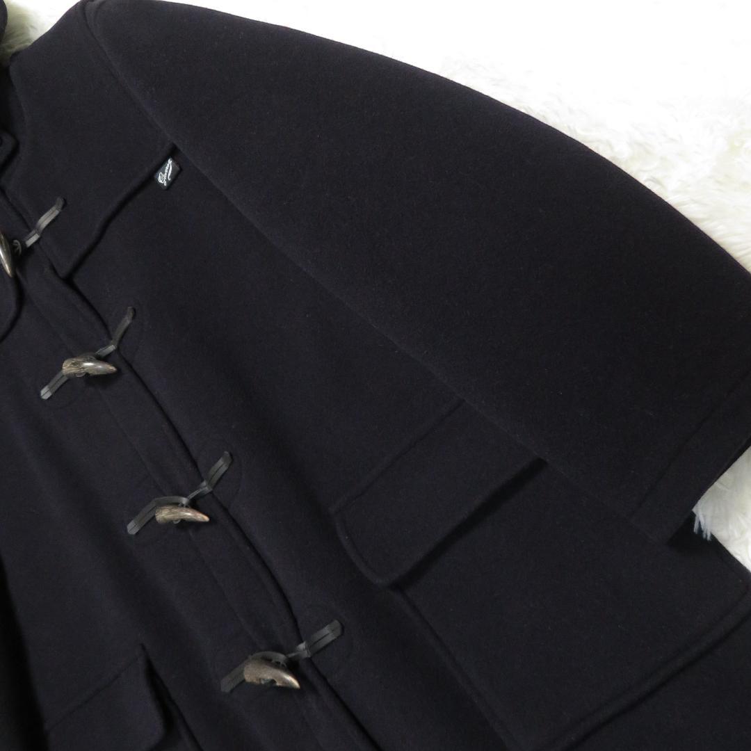 グローバーオール 英国製 ダッフルコート 濃紺 EUR44 ロング丈 ネイビー