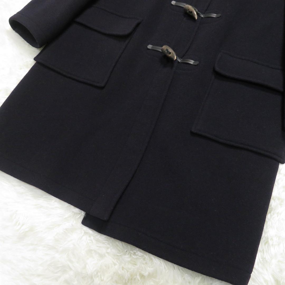 グローバーオール 英国製 ダッフルコート 濃紺 EUR44 ロング丈 ネイビー